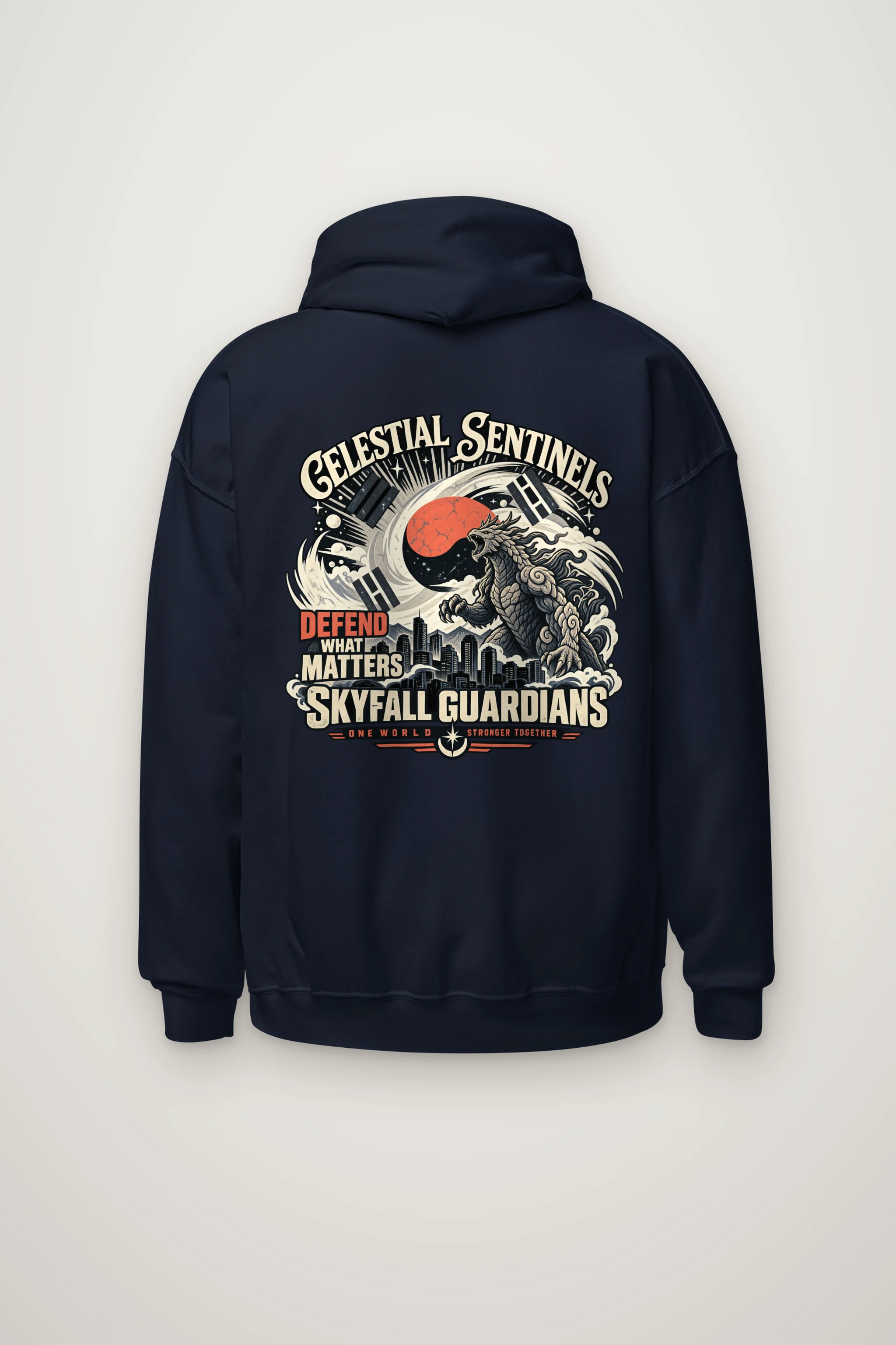 "Celestial Sentinels" Heavy Blend Unisex Pullover Hoodie