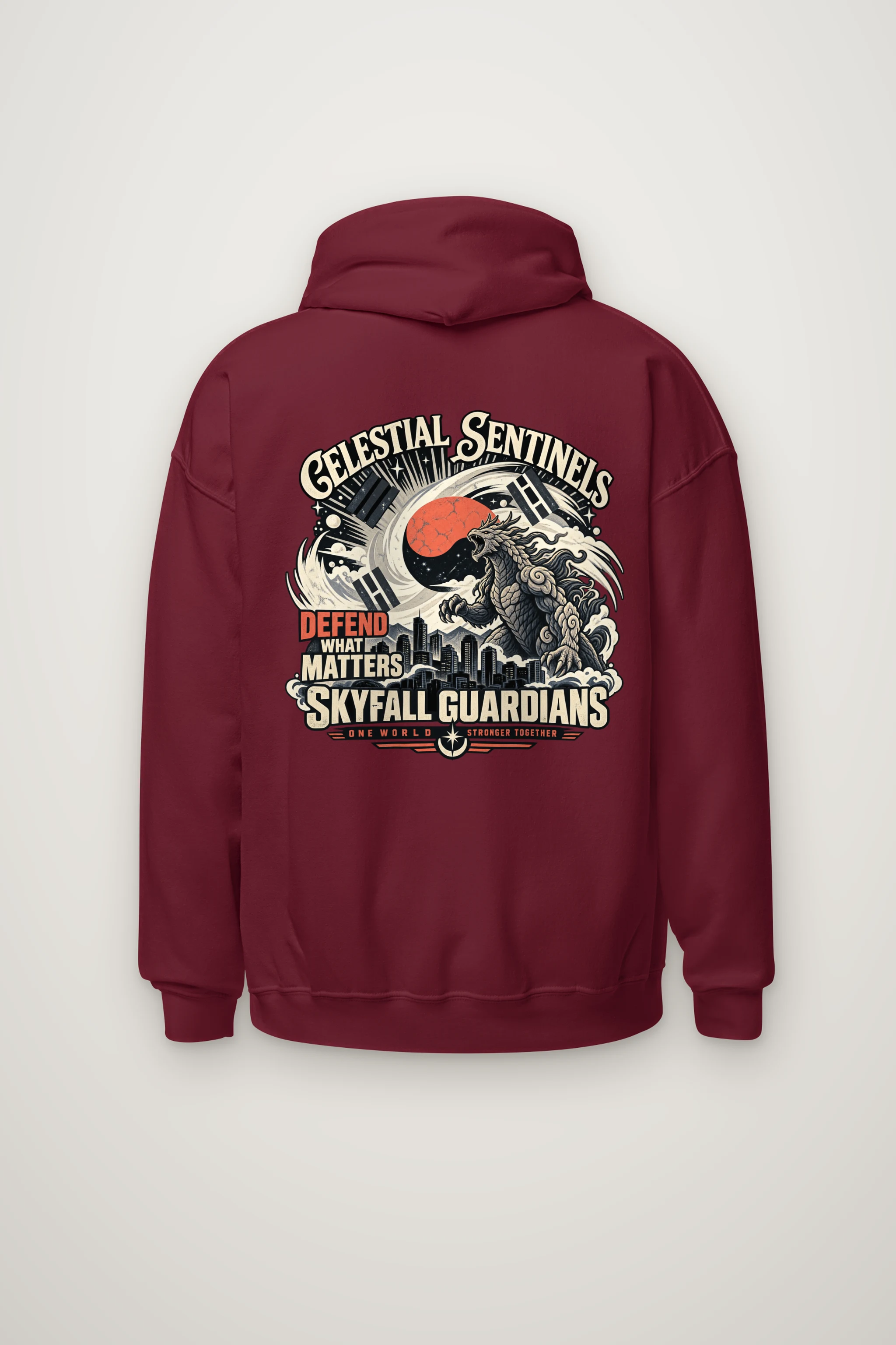 "Celestial Sentinels" Heavy Blend Unisex Pullover Hoodie