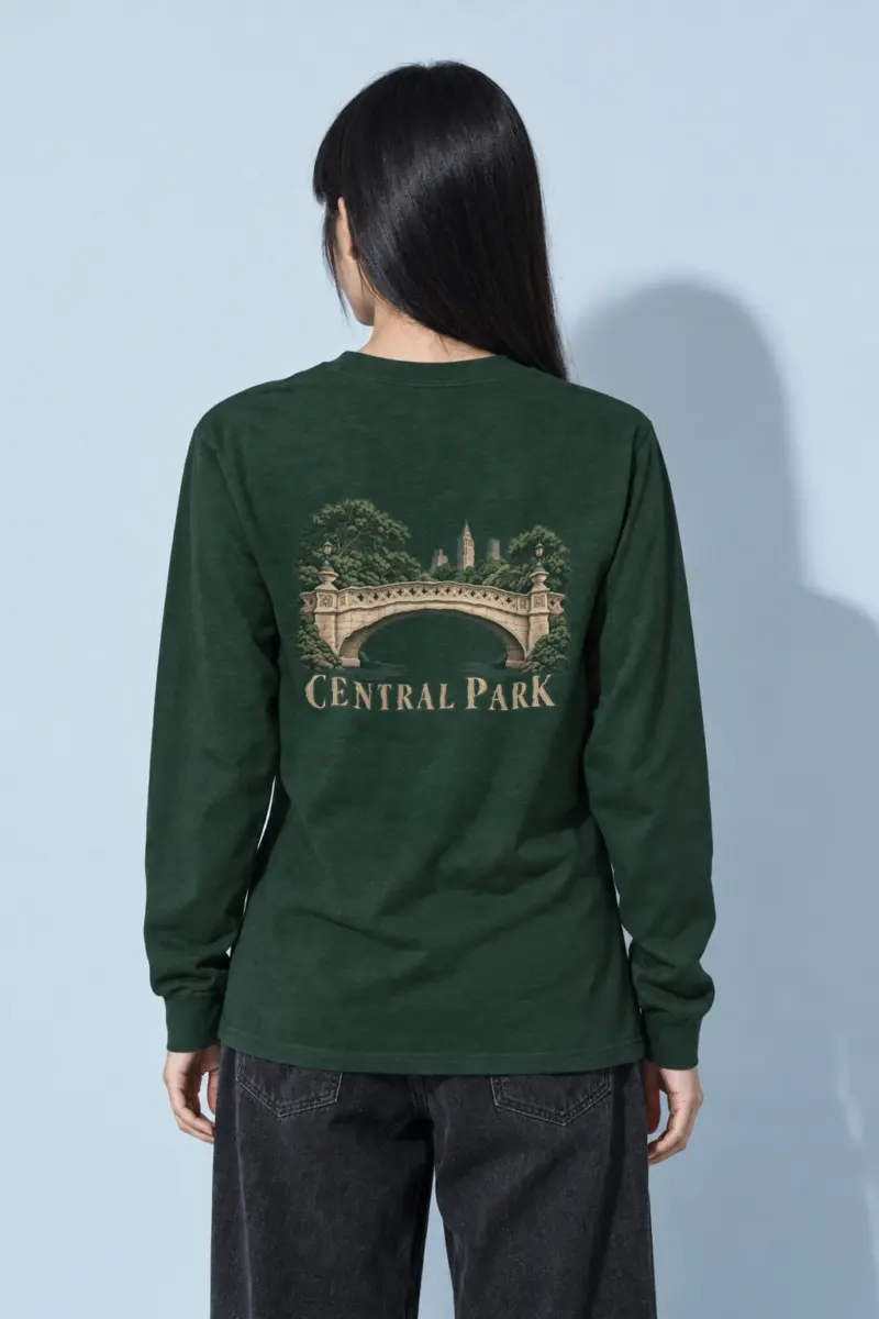 "Central Park Bridge" Unisex Longsleeve T-shirt