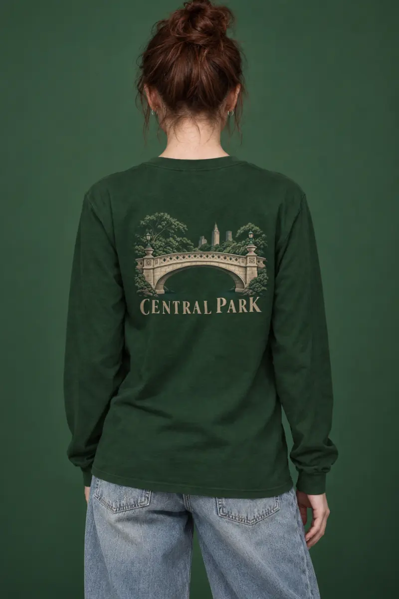"Central Park Bridge" Unisex Longsleeve T-shirt