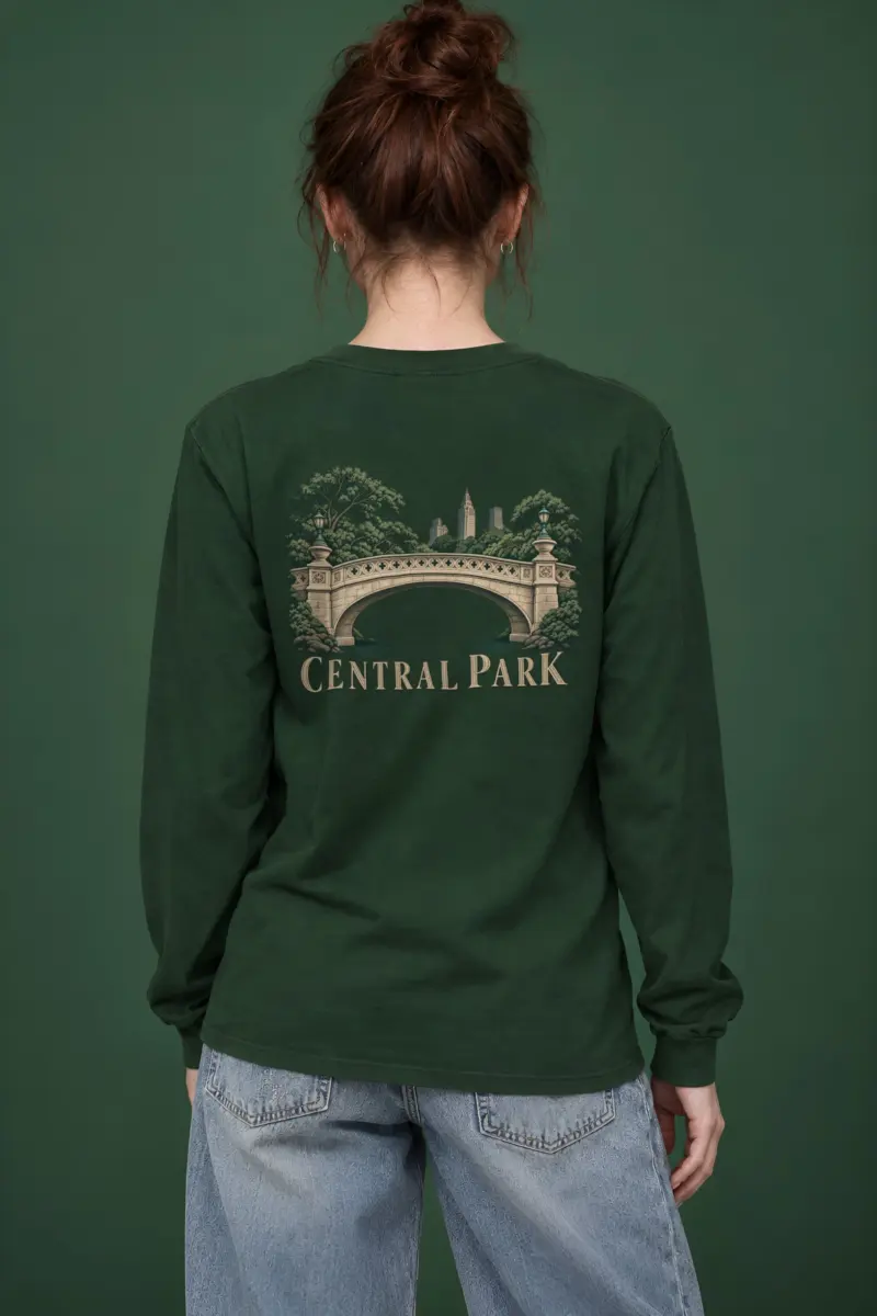"Central Park Bridge" Unisex Longsleeve T-shirt
