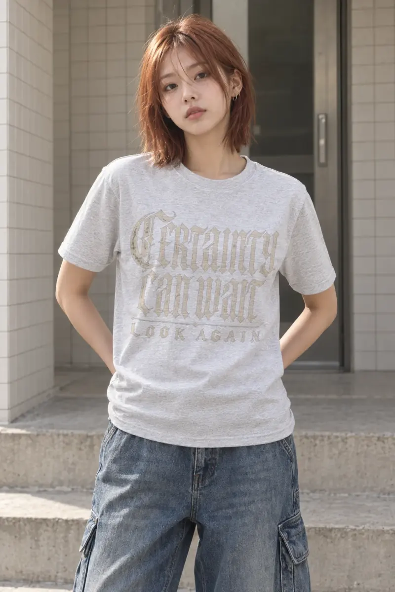 "Certainty Can Wait" Heavyweight Unisex Crewneck T-shirt