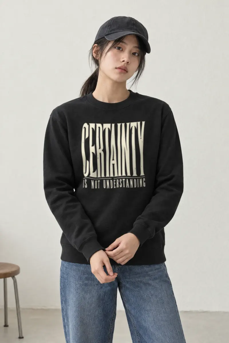 "Certainty Is Not Understanding" Heavy Blend Unisex Crewneck Sweatshirt