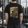 "Chairs In Night On Paris, After Closing" Heavyweight Unisex Crewneck T-shirt