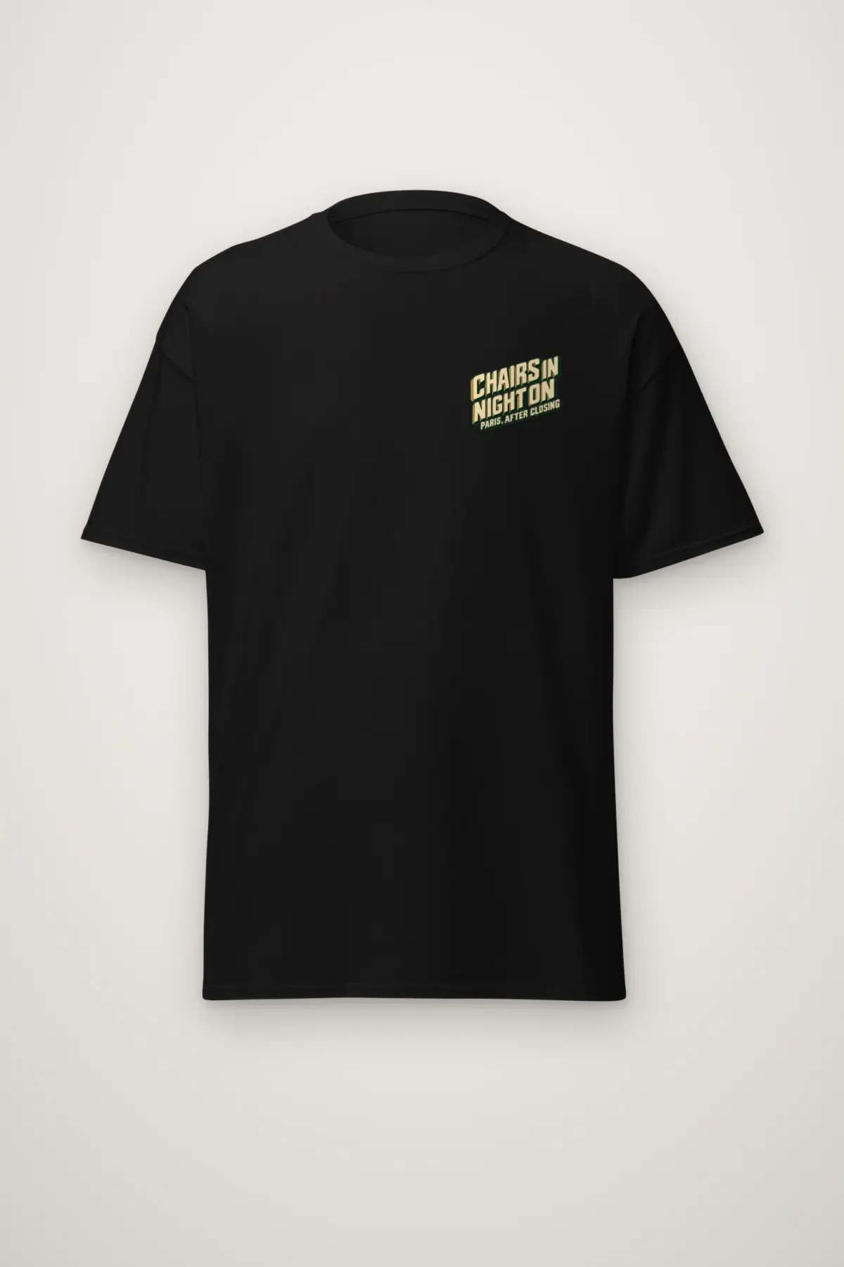 "Chairs In Night On Paris, After Closing" Heavyweight Unisex Crewneck T-shirt