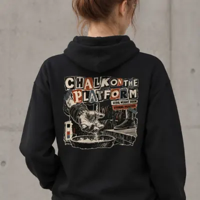 "Chalk on the Platform" Heavy Blend Unisex Pullover Hoodie