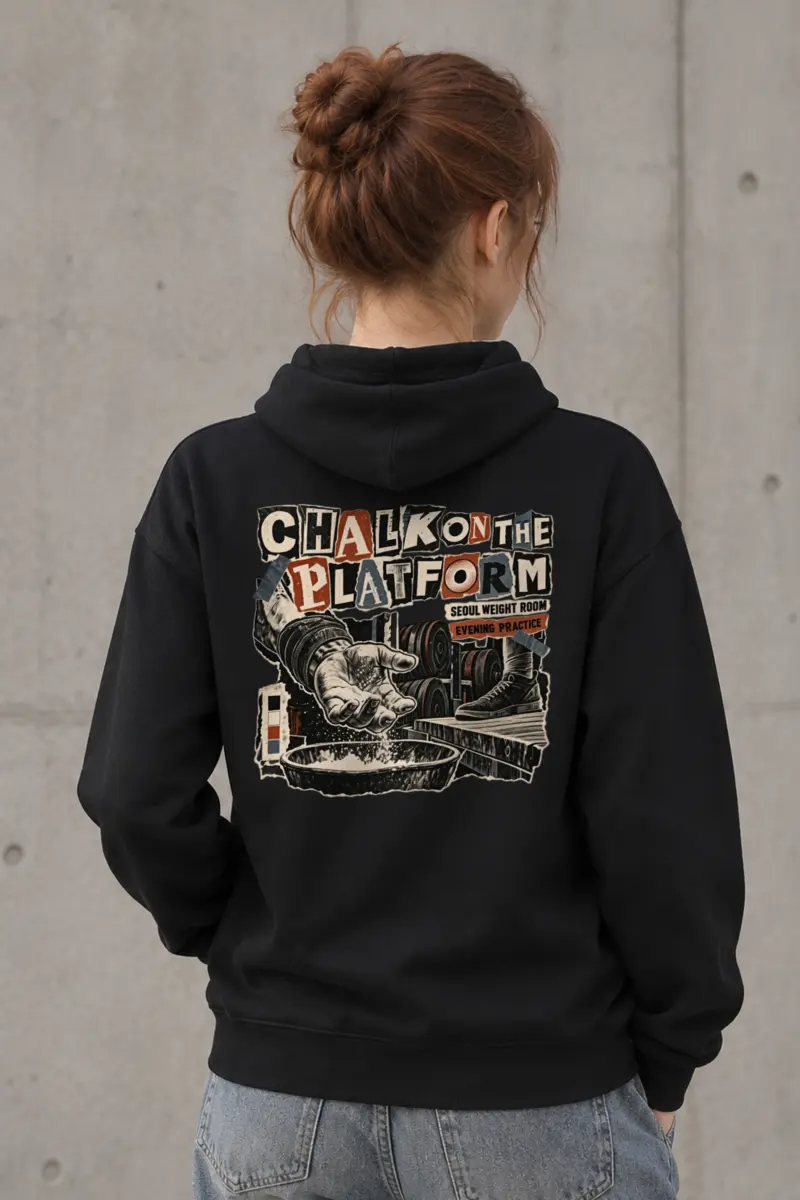 "Chalk on the Platform" Heavy Blend Unisex Pullover Hoodie