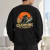 "Champions Of The Track" Heavy Blend Unisex Crewneck Sweatshirt | Gildan 18000