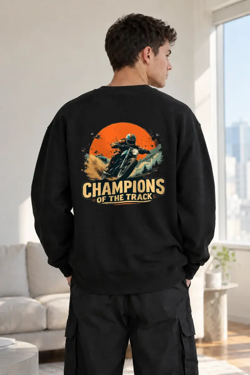 “Champions Of The Track” Heavy Blend Unisex Crewneck Sweatshirt | Gildan 18000
