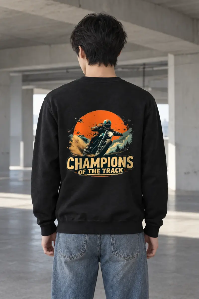 "Champions Of The Track" Heavy Blend Unisex Crewneck Sweatshirt