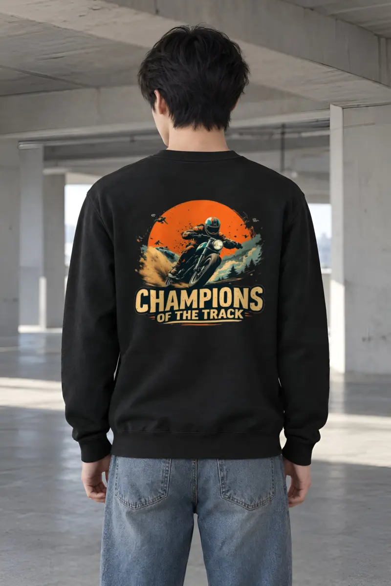 "Champions Of The Track" Heavy Blend Unisex Crewneck Sweatshirt