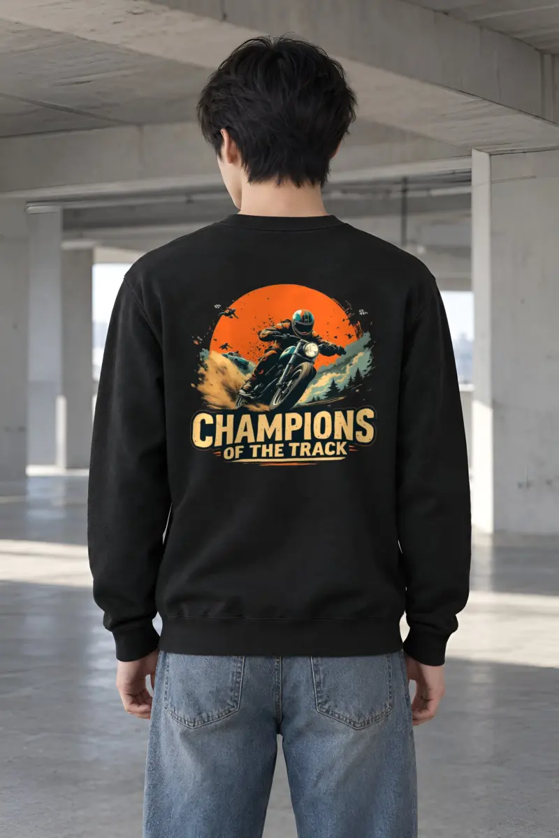 "Champions Of The Track" Heavy Blend Unisex Crewneck Sweatshirt