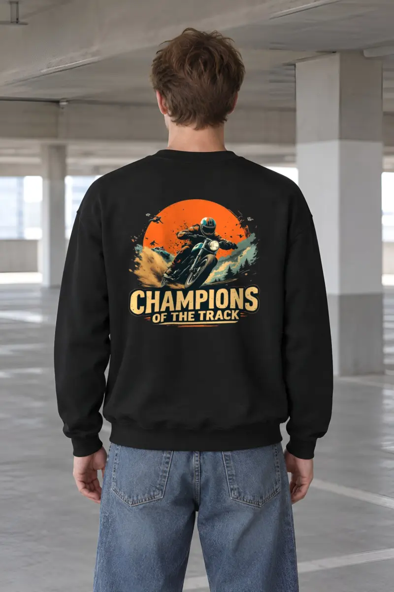 "Champions Of The Track" Heavy Blend Unisex Crewneck Sweatshirt