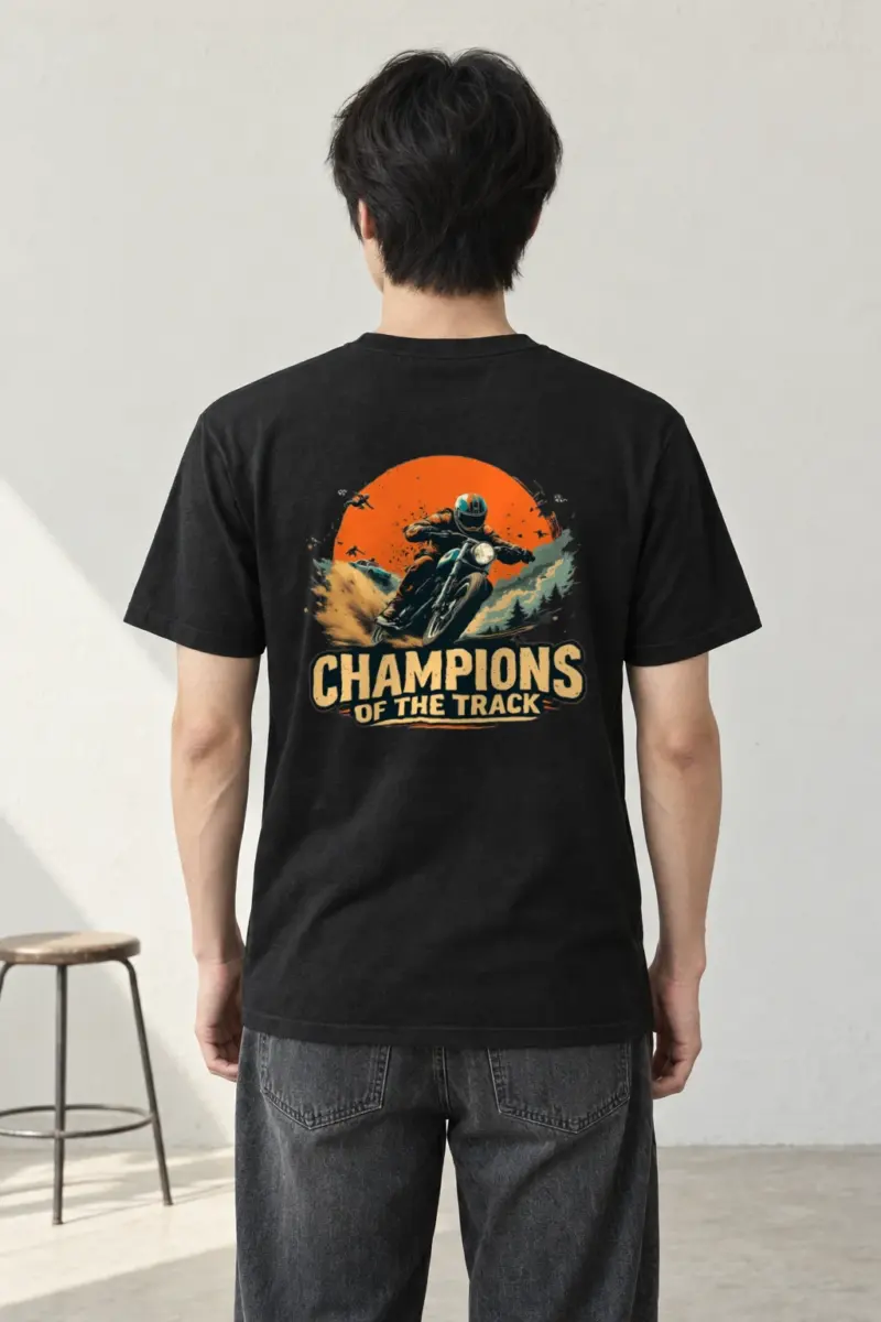 "Champions Of The Track" Heavyweight Unisex Crewneck T-shirt | Gildan 5000