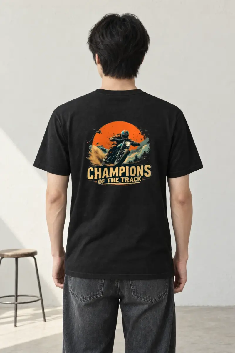 "Champions Of The Track" Heavyweight Unisex Crewneck T-shirt
