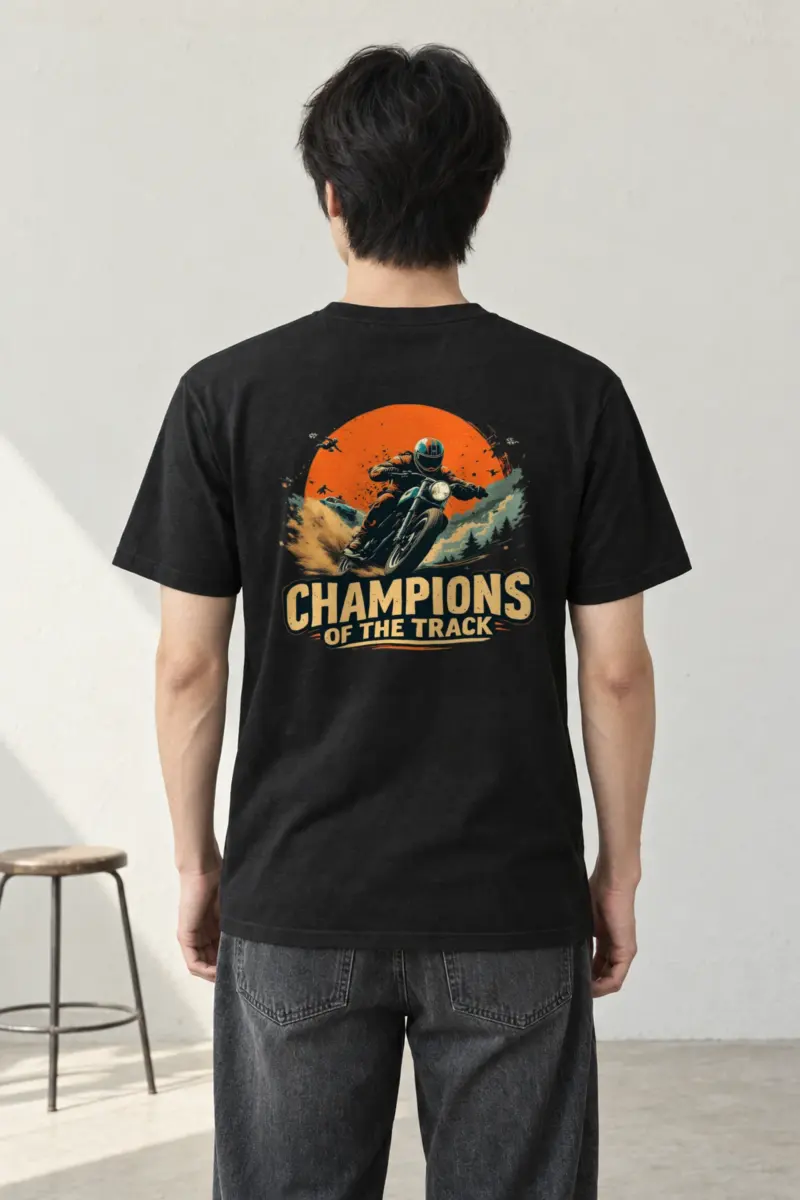 "Champions Of The Track" Heavyweight Unisex Crewneck T-shirt