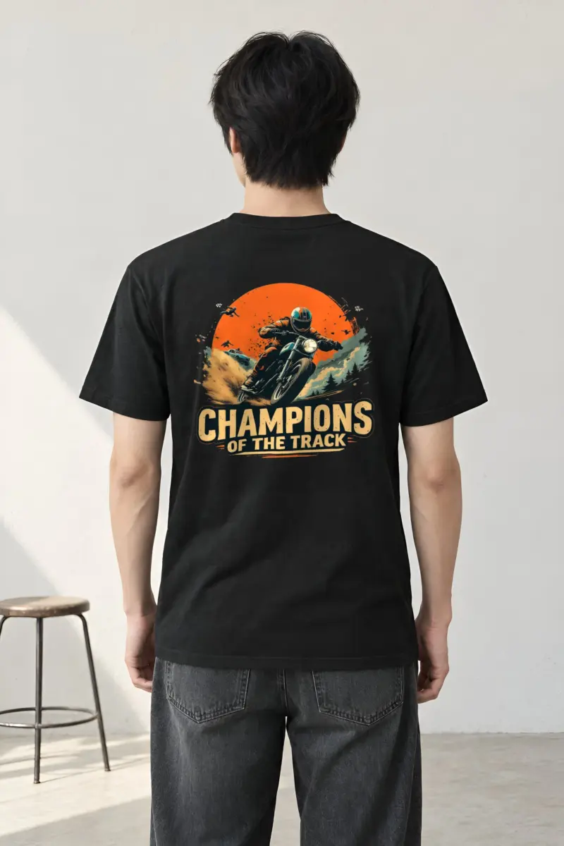 "Champions Of The Track" Heavyweight Unisex Crewneck T-shirt