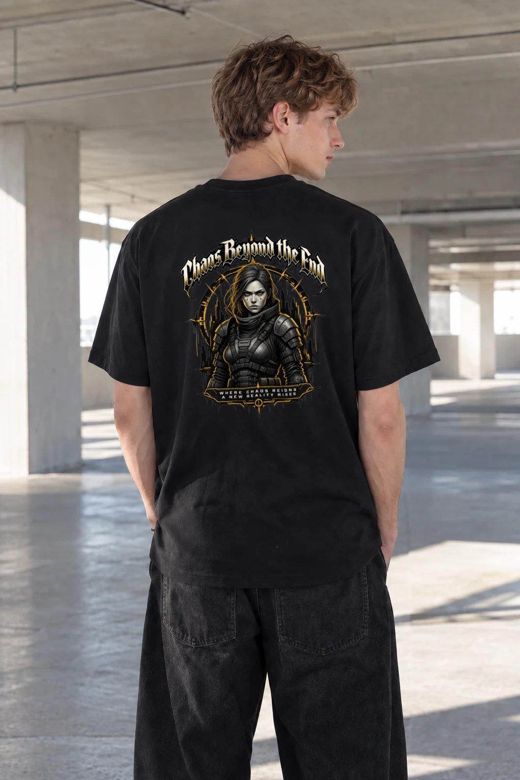 "Chaos Rebuild" Heavyweight Unisex Crewneck T-shirt | Gildan 5000