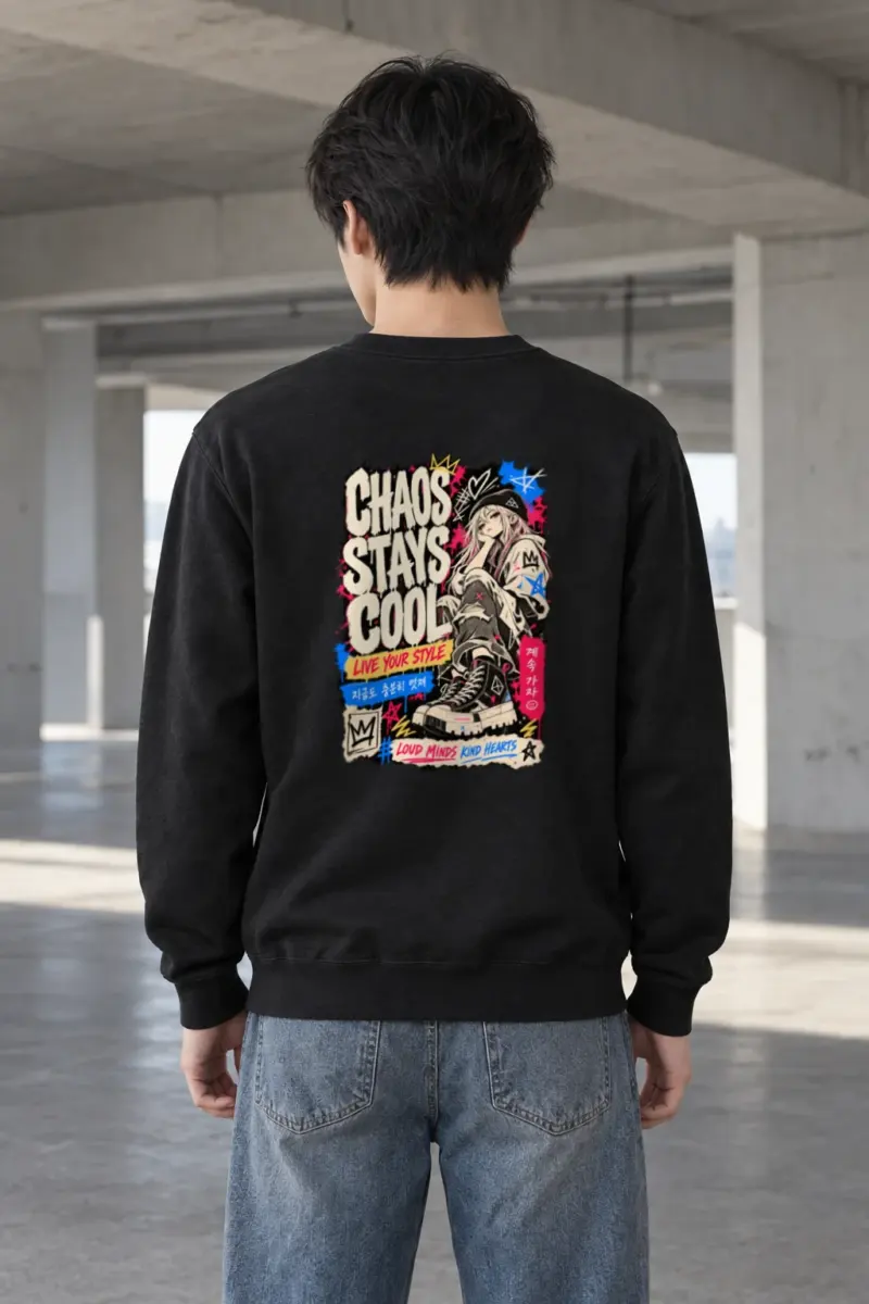 "Chaos Stays Cool" Heavy Blend Unisex Crewneck Sweatshirt