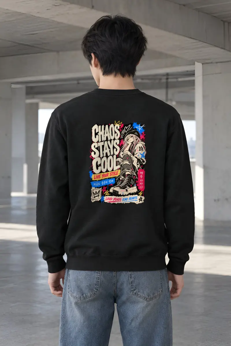 "Chaos Stays Cool" Heavy Blend Unisex Crewneck Sweatshirt