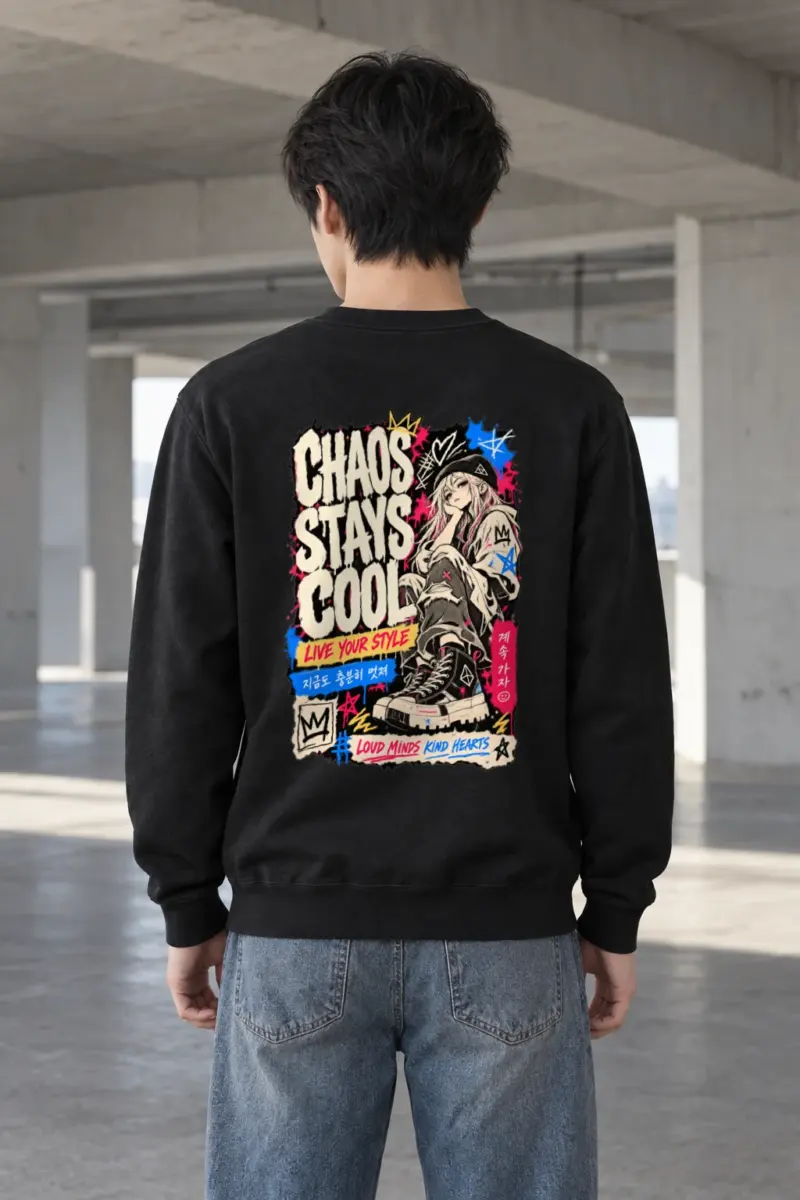 "Chaos Stays Cool" Heavy Blend Unisex Crewneck Sweatshirt