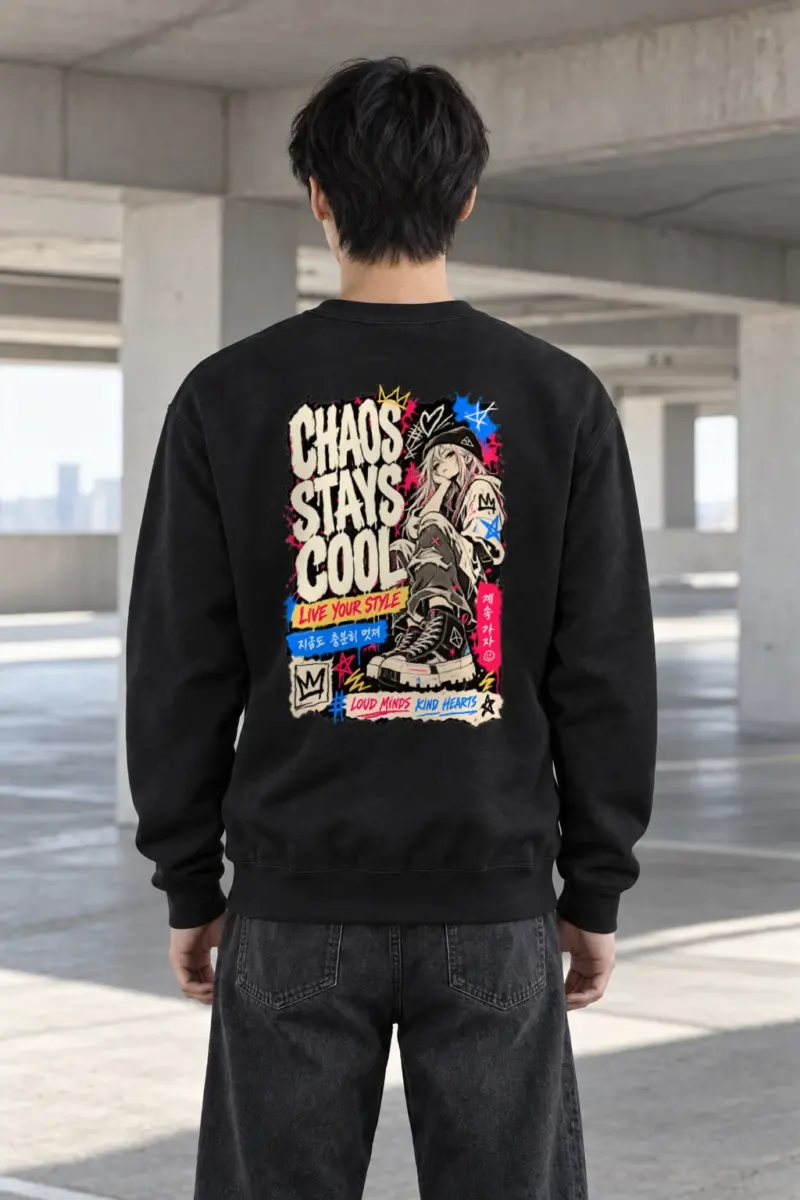 "Chaos Stays Cool" Heavy Blend Unisex Crewneck Sweatshirt | Gildan 18000