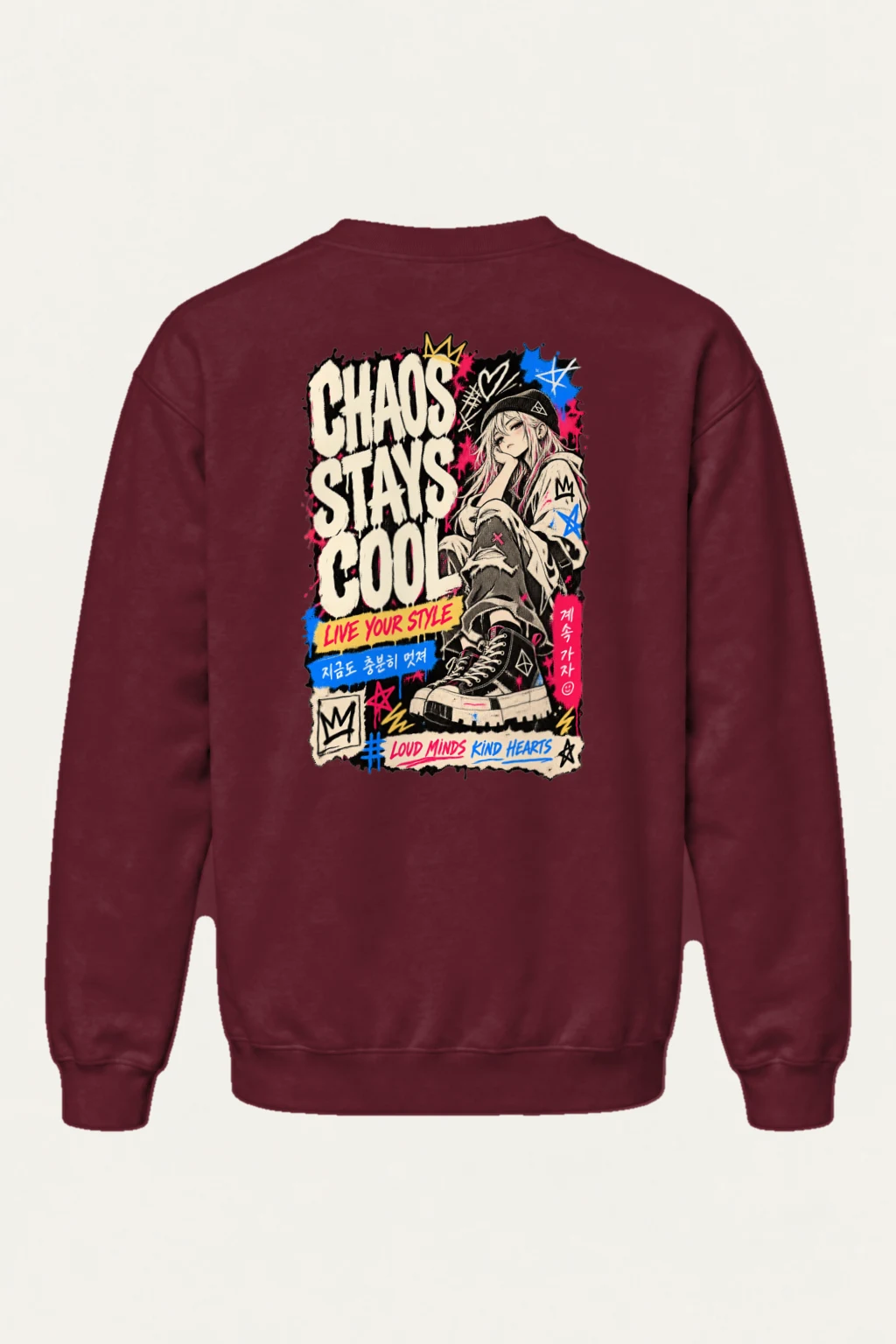 "Chaos Stays Cool" Heavy Blend Unisex Crewneck Sweatshirt | Gildan 18000