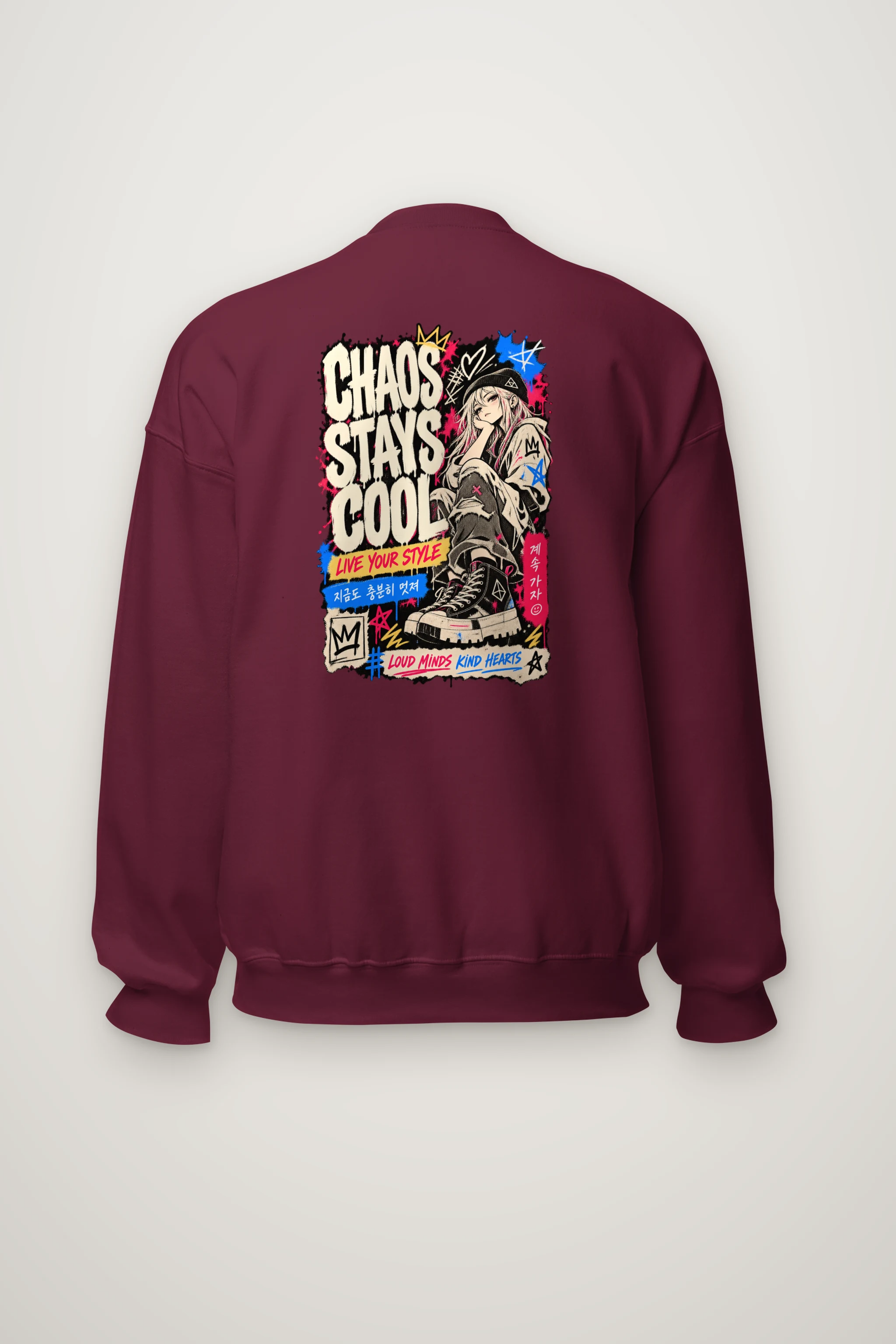 "Chaos Stays Cool" Heavy Blend Unisex Crewneck Sweatshirt