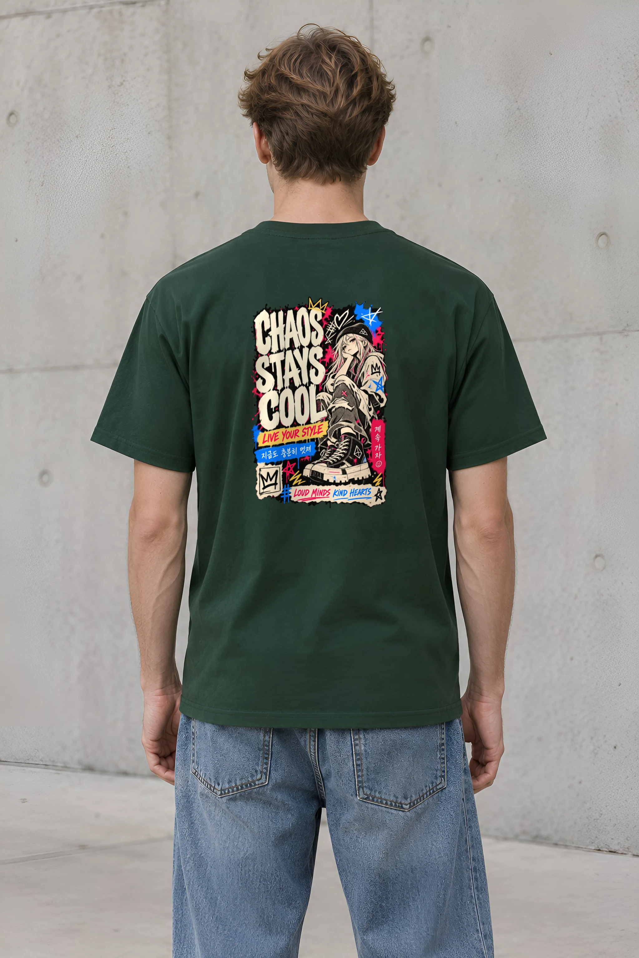 "Chaos Stays Cool" Heavyweight Unisex Crewneck T-shirt