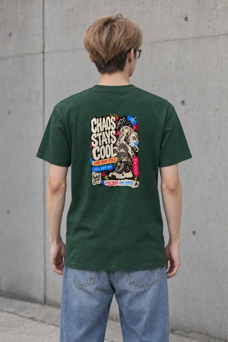 "Chaos Stays Cool" Heavyweight Unisex Crewneck T-shirt