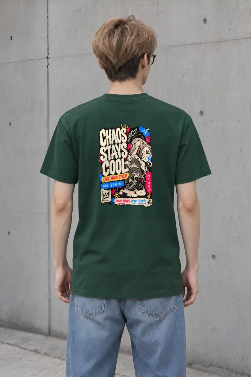"Chaos Stays Cool" Heavyweight Unisex Crewneck T-shirt