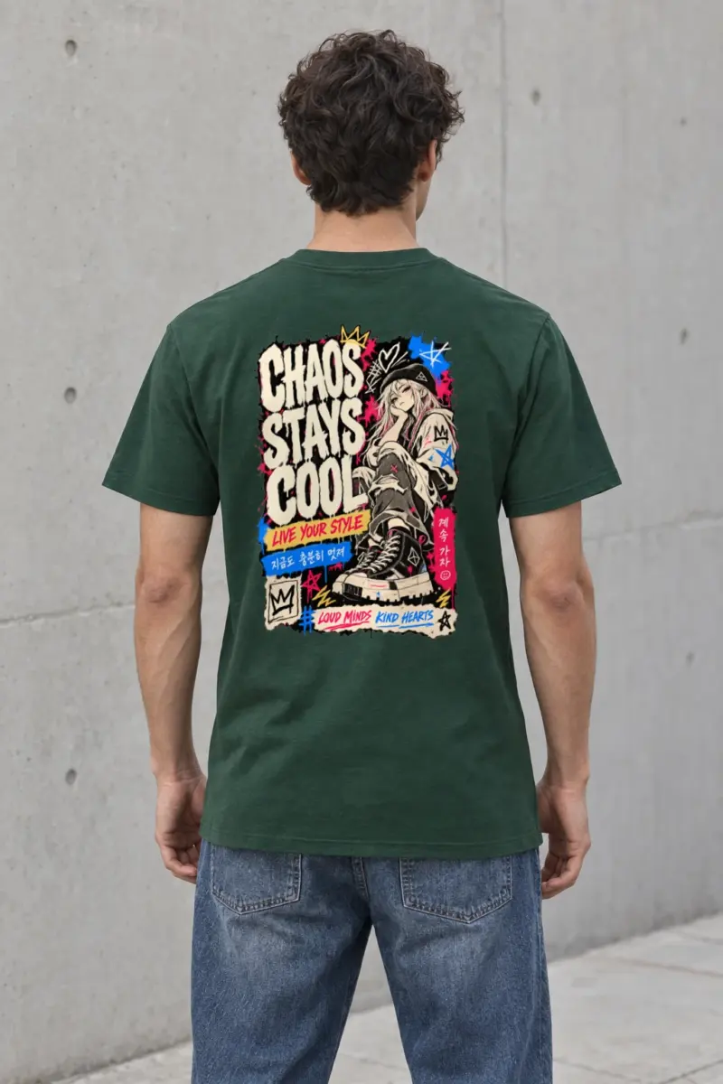 "Chaos Stays Cool" Heavyweight Unisex Crewneck T-shirt | Gildan 5000