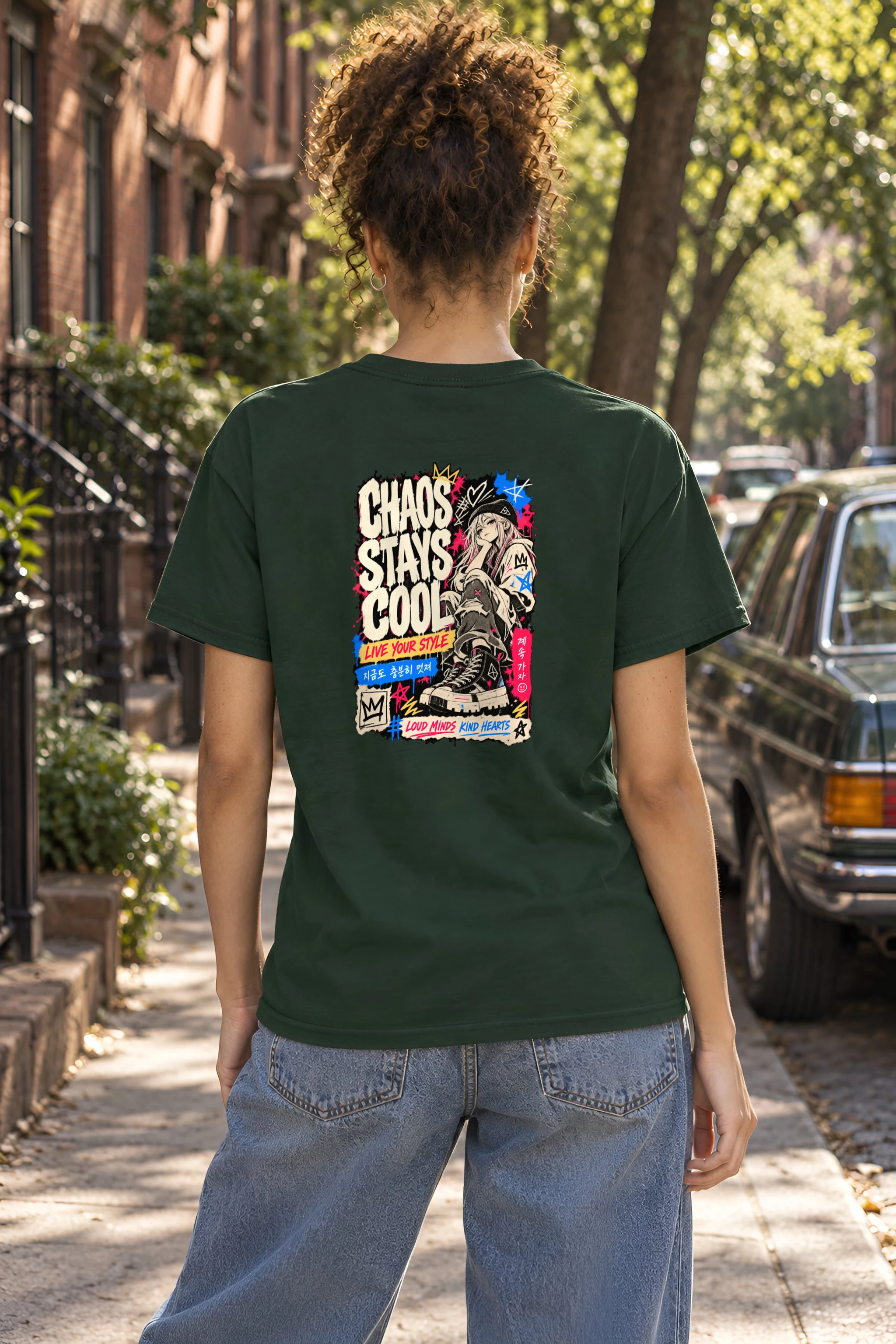 "Chaos Stays Cool" Heavyweight Unisex Crewneck T-shirt