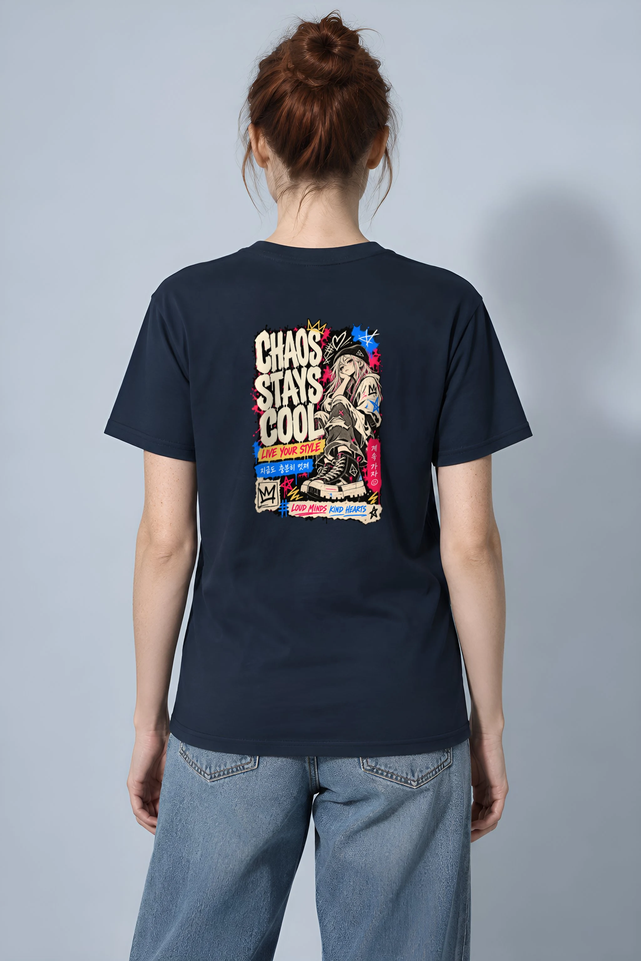 "Chaos Stays Cool" Heavyweight Unisex Crewneck T-shirt
