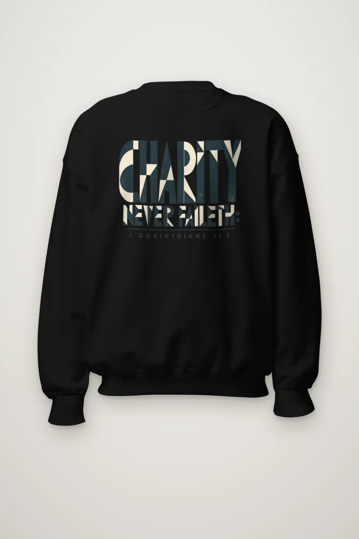 "Charity Never Faileth" Heavy Blend Unisex Crewneck Sweatshirt