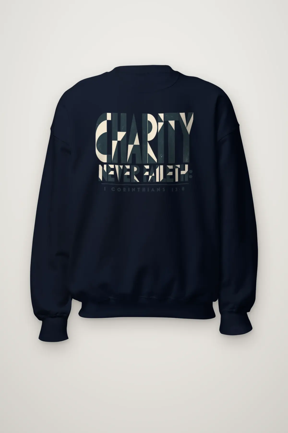 "Charity Never Faileth" Heavy Blend Unisex Crewneck Sweatshirt