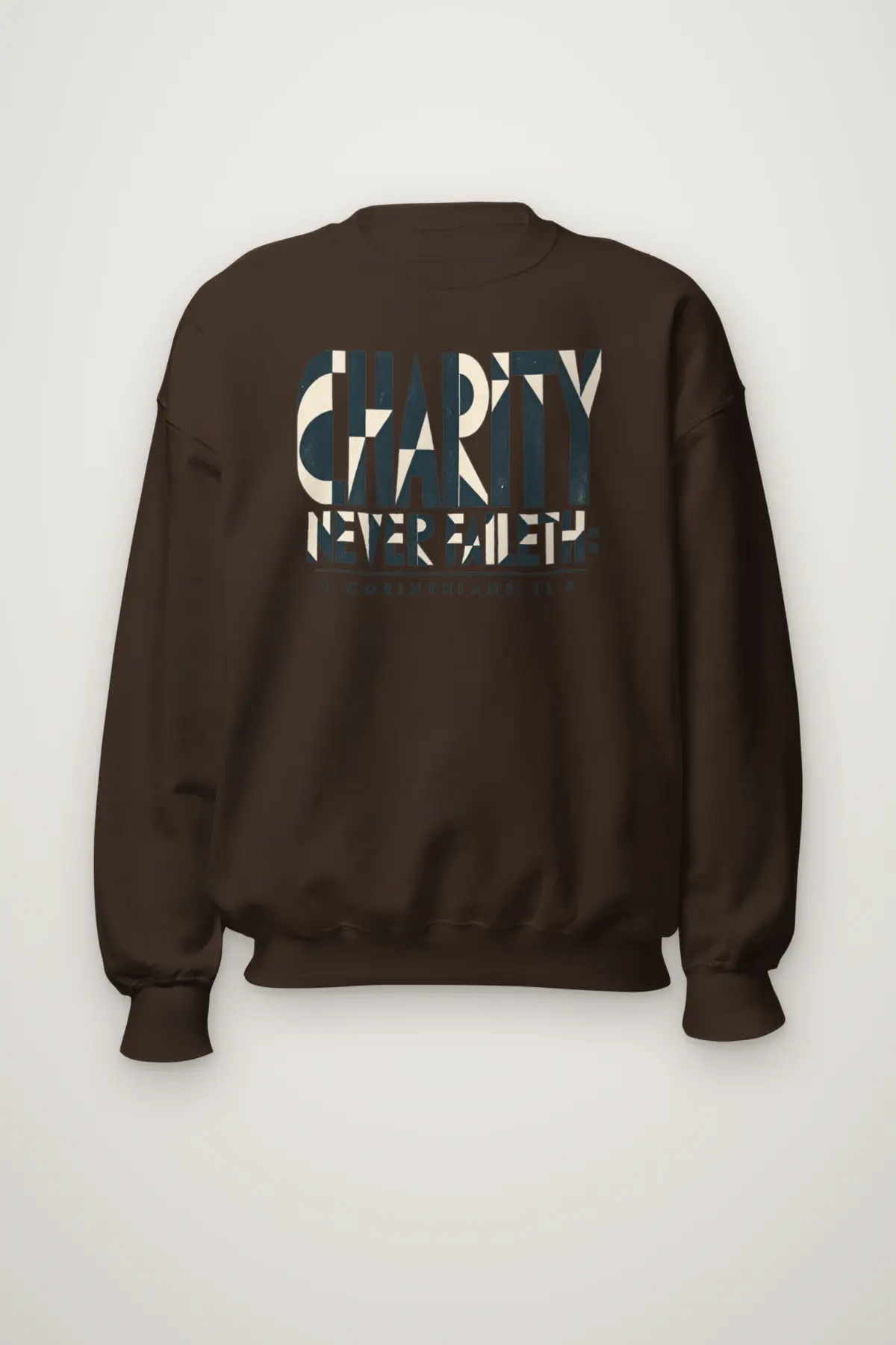"Charity Never Faileth" Heavy Blend Unisex Crewneck Sweatshirt