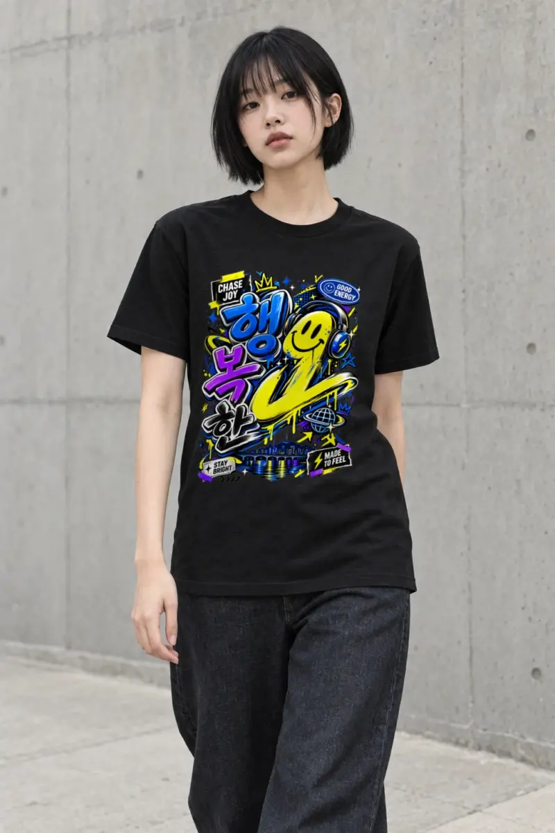 "Good Energy Graffiti Crew" Heavyweight Unisex Crewneck T-shirt