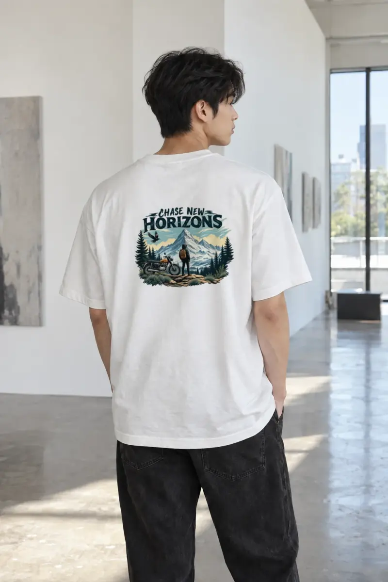 "Chase New Horizons" Heavyweight Unisex Crewneck T-shirt | Gildan 5000