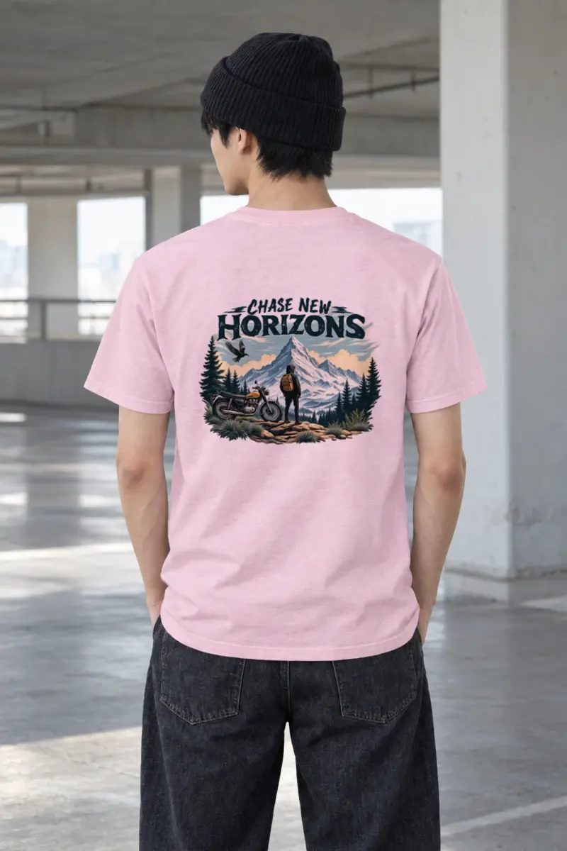 "Chase New Horizons" Heavyweight Unisex Crewneck T-shirt | Gildan 5000