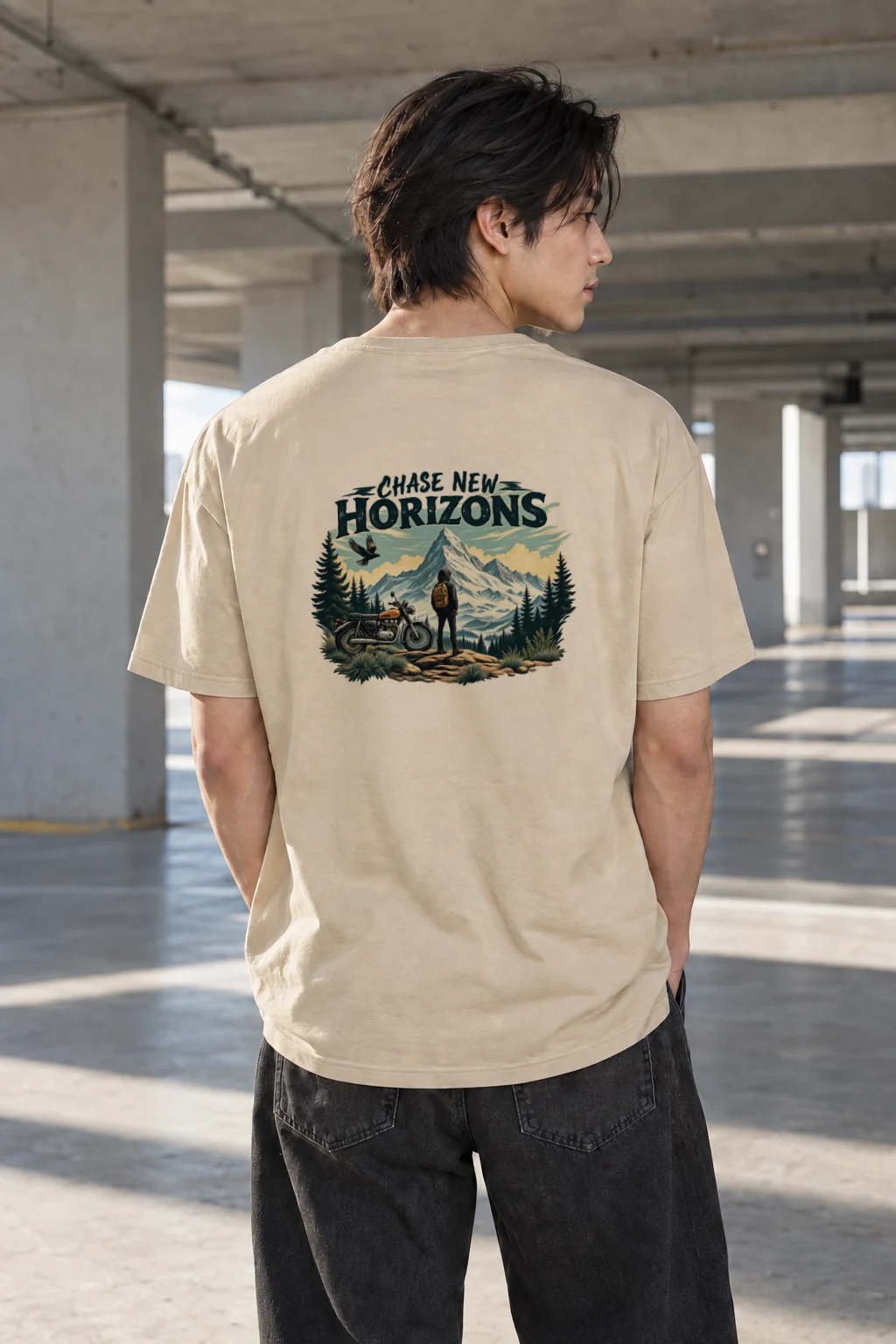 "Chase New Horizons" Heavyweight Unisex Crewneck T-shirt | Gildan 5000