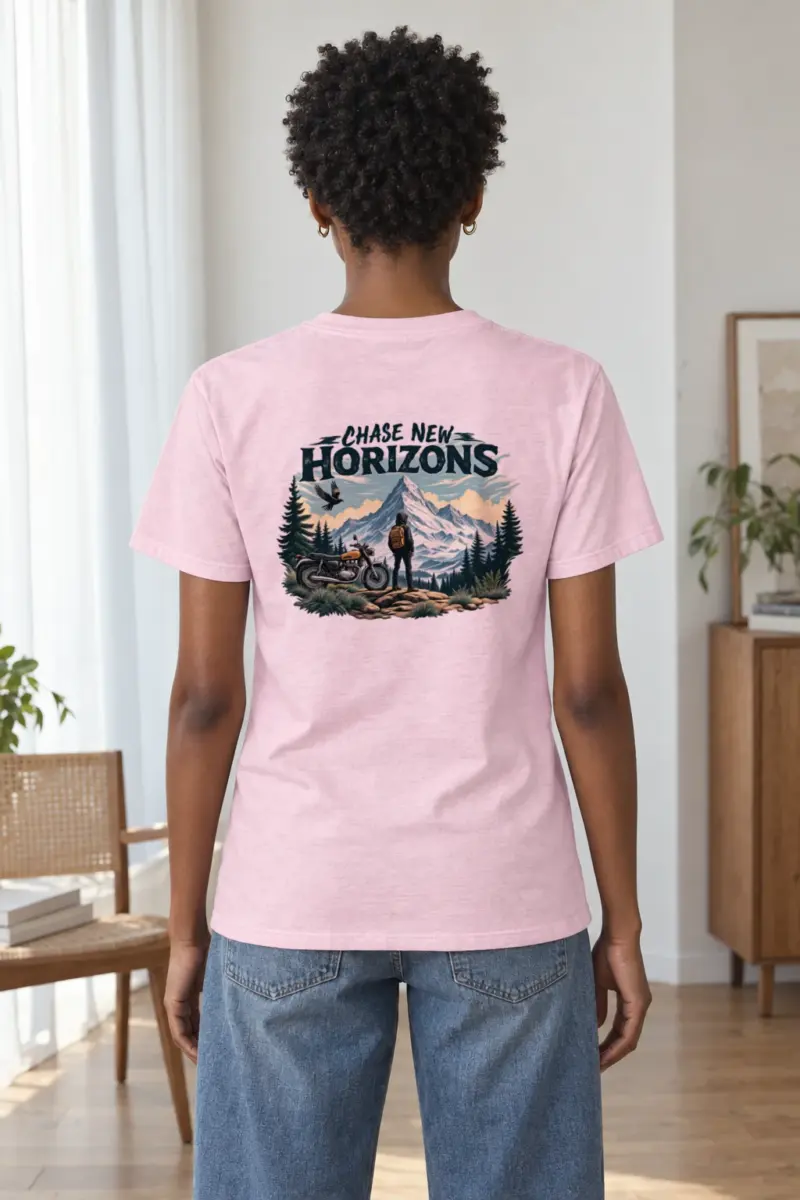 "Chase New Horizons" Heavyweight Unisex Crewneck T-shirt | Gildan 5000