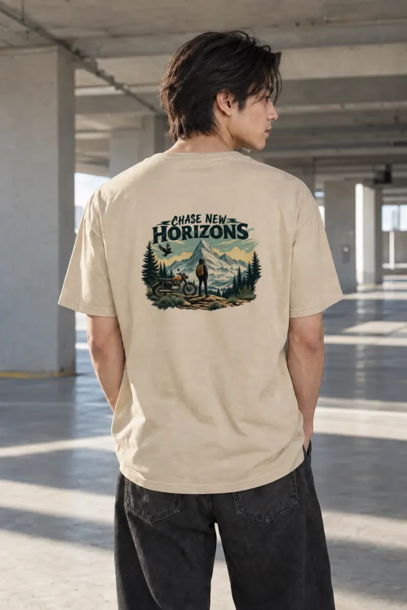 "Chase New Horizons" Heavyweight Unisex Crewneck T-shirt | Gildan 5000
