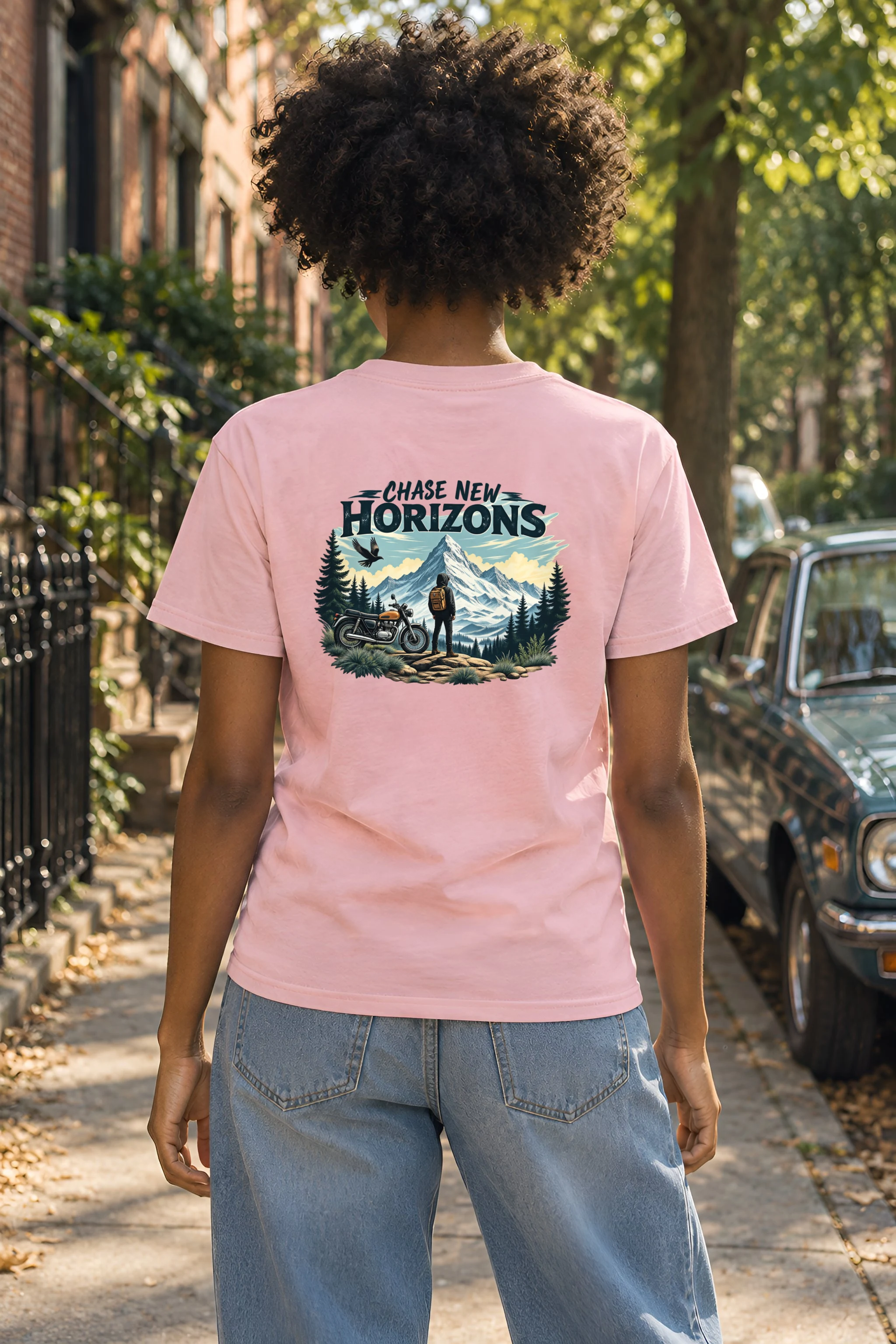 "Chase New Horizons" Heavyweight Unisex Crewneck T-shirt