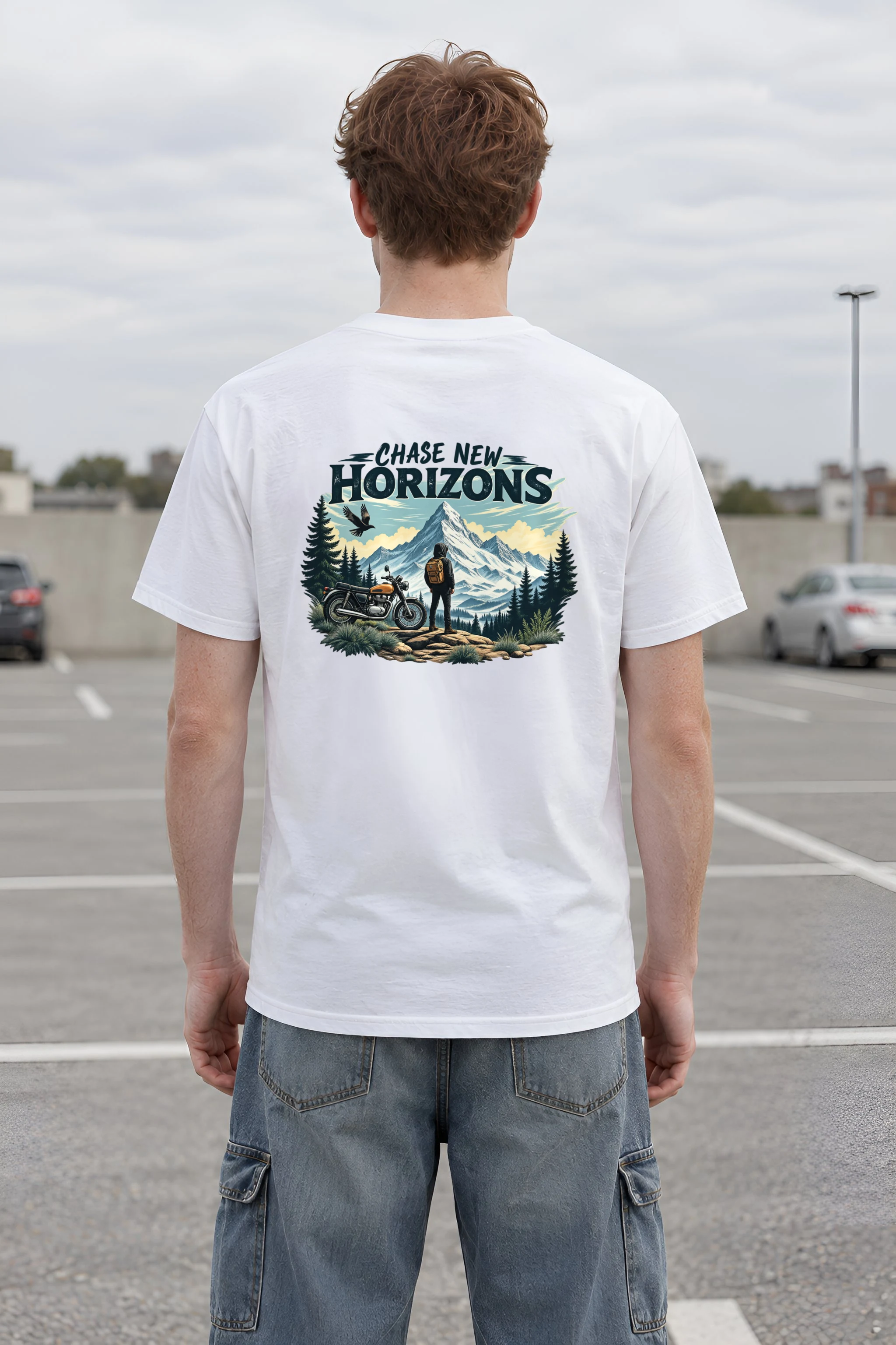 "Chase New Horizons" Heavyweight Unisex Crewneck T-shirt