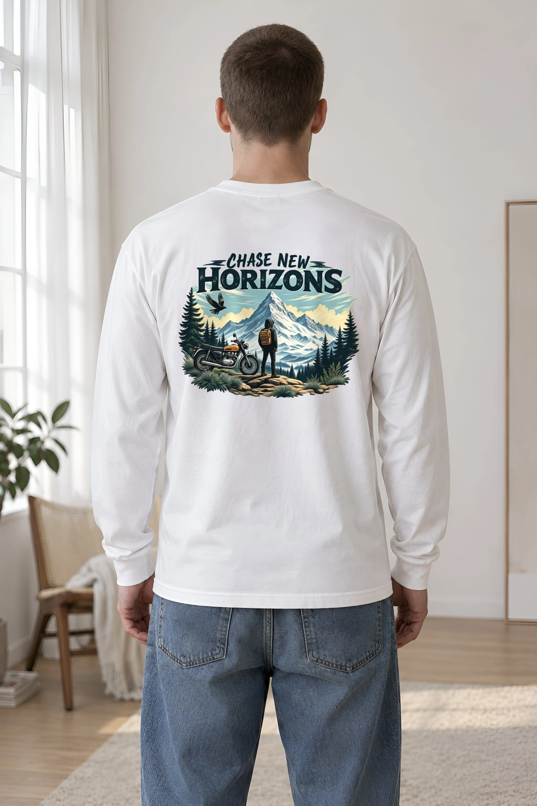 "Chase New Horizons" Unisex Longsleeve T-shirt