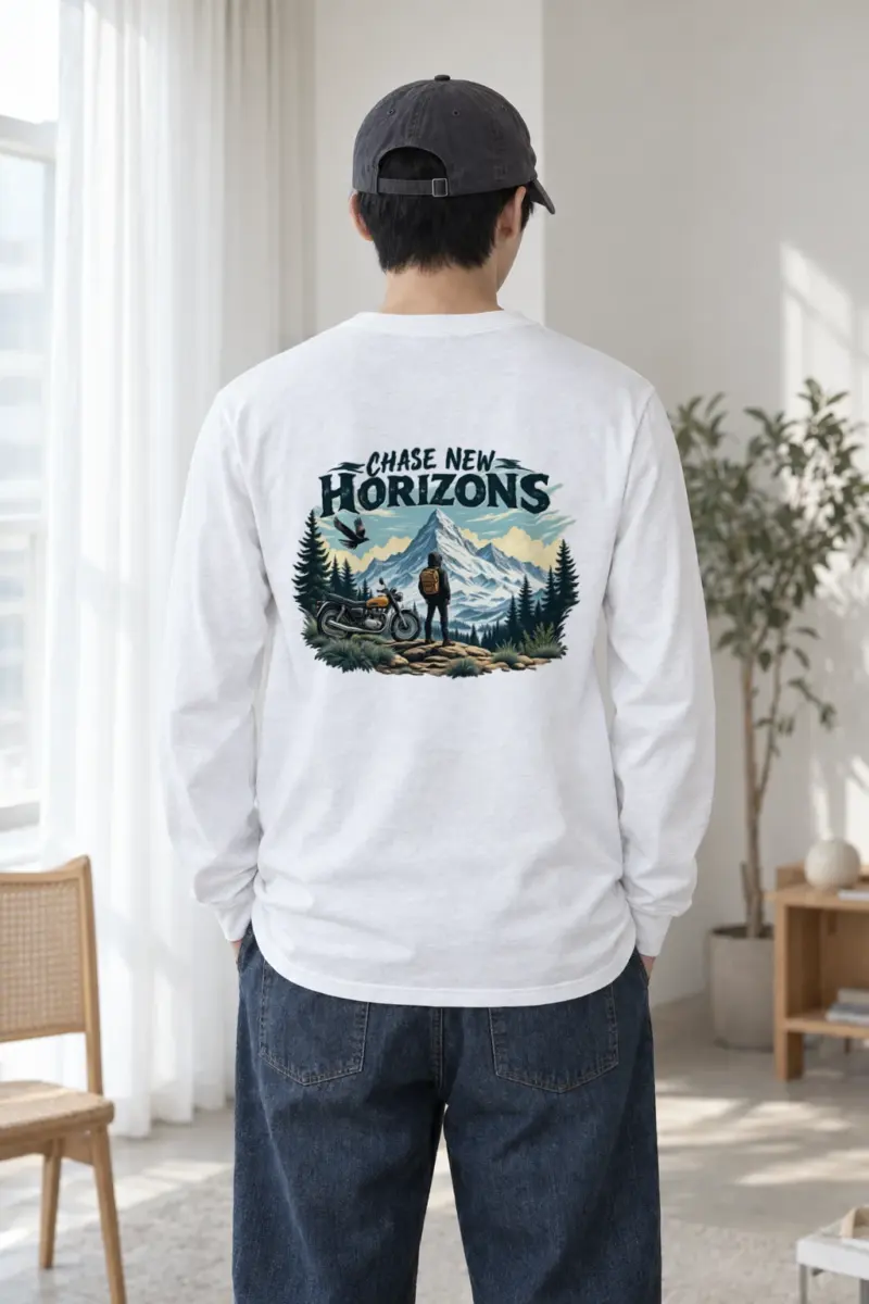 "Chase New Horizons" Unisex Longsleeve T-shirt | Gildan 2400