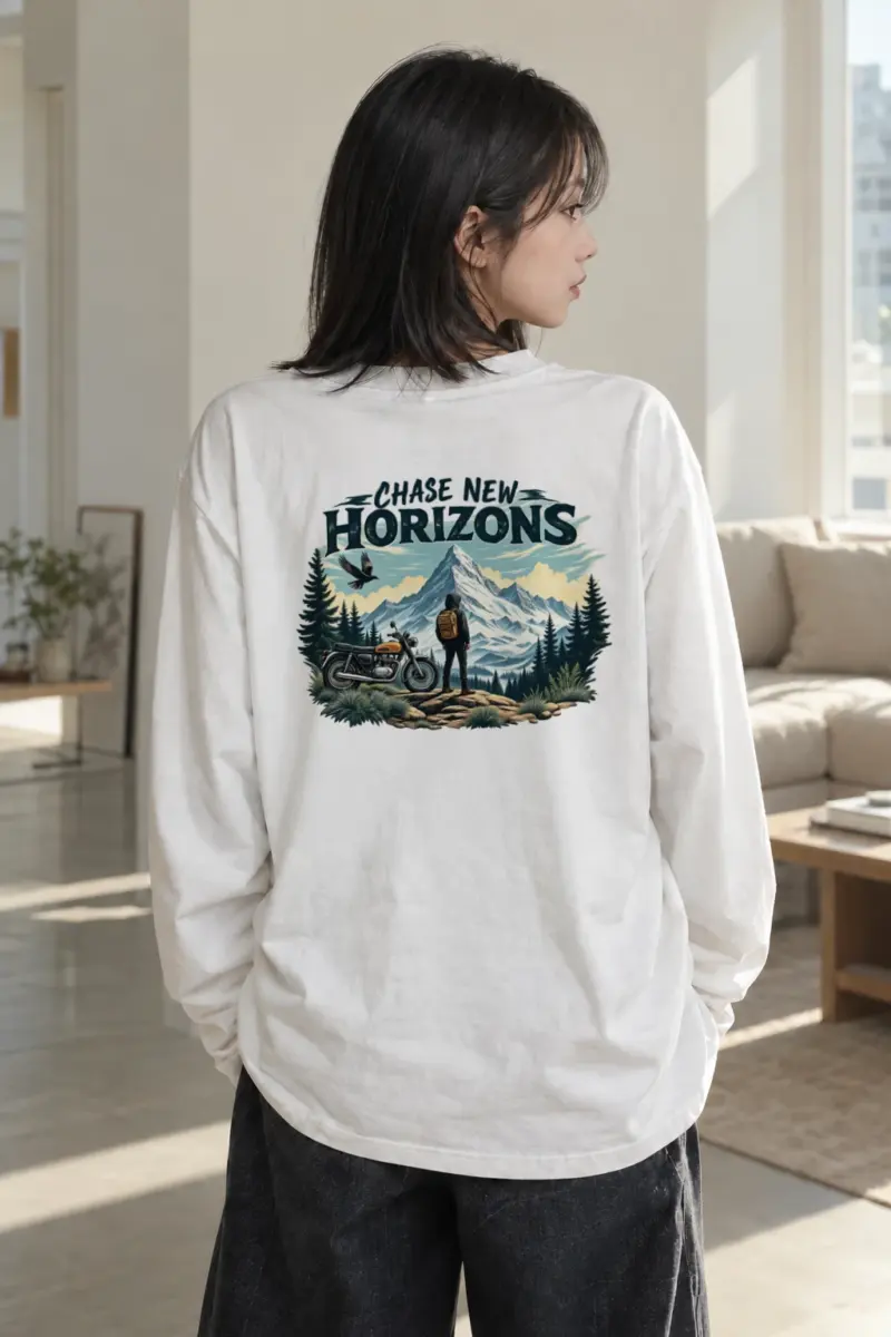 "Chase New Horizons" Unisex Longsleeve T-shirt | Gildan 2400