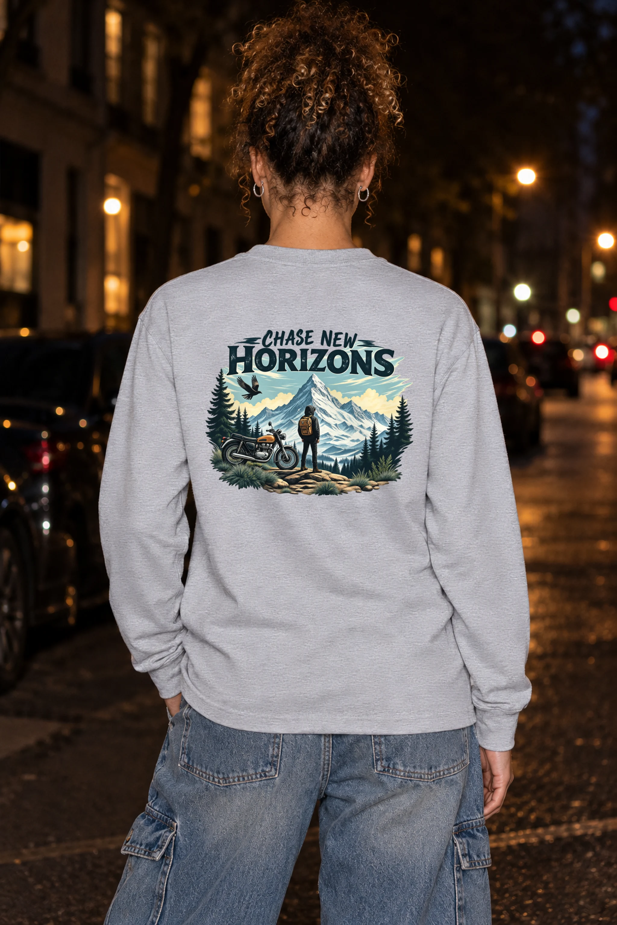 "Chase New Horizons" Unisex Longsleeve T-shirt