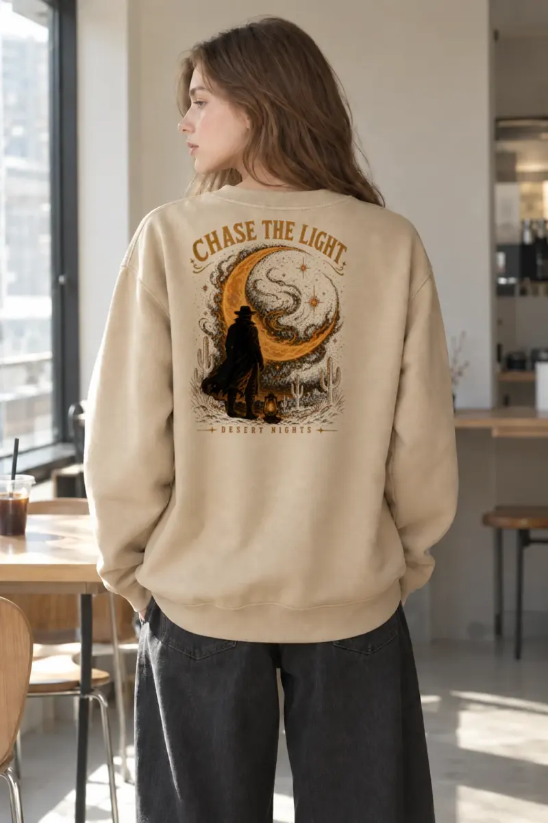 "Chase The Light" Heavy Blend Unisex Crewneck Sweatshirt | Gildan 18000